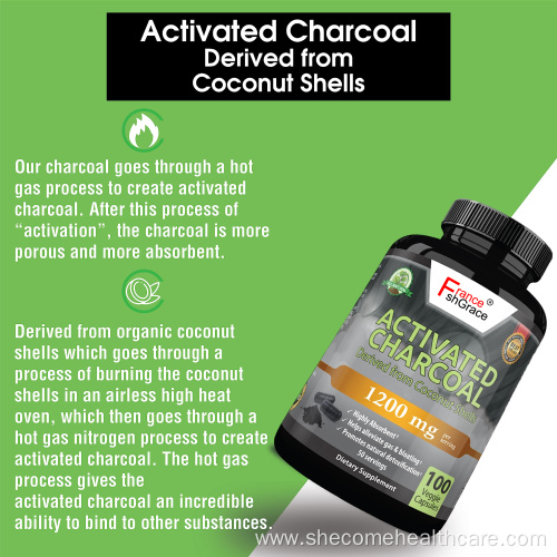 Activated Charcoal Alleviate Gas Activated Charcoal Capsules